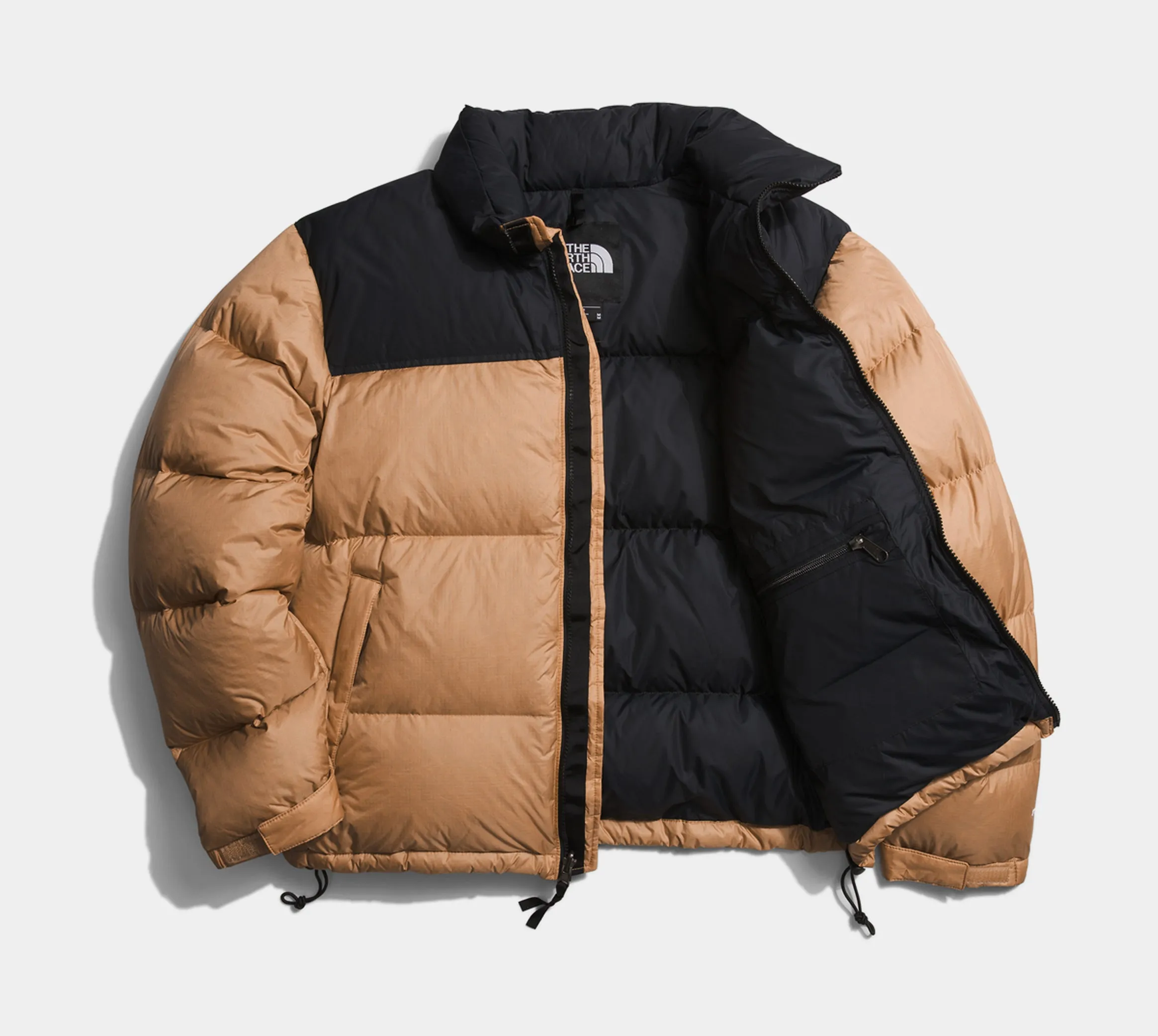 1996 Retro Nuptse Mens Jacket (Beige/Black)