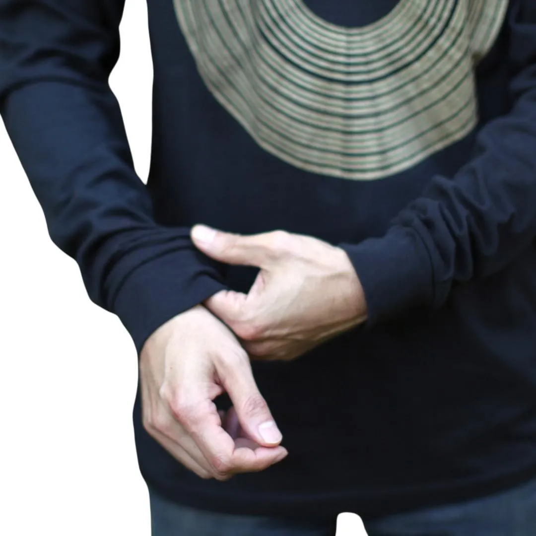 (20% Off) Long Sleeve Crew - Gold Record on Black (S, M Only) by Blackbird Supply Co.