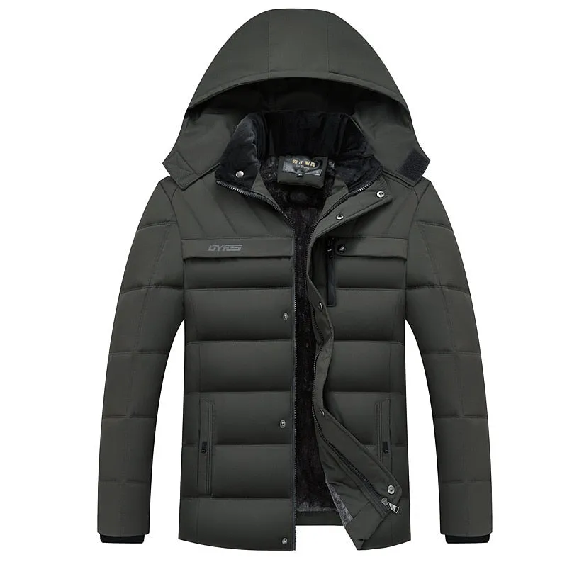 Advbridge Parka Men Coats Winter Jacket Men Thicken Hooded Waterproof Outwear Warm Coat Fathers Clothing Casual Men Overcoat