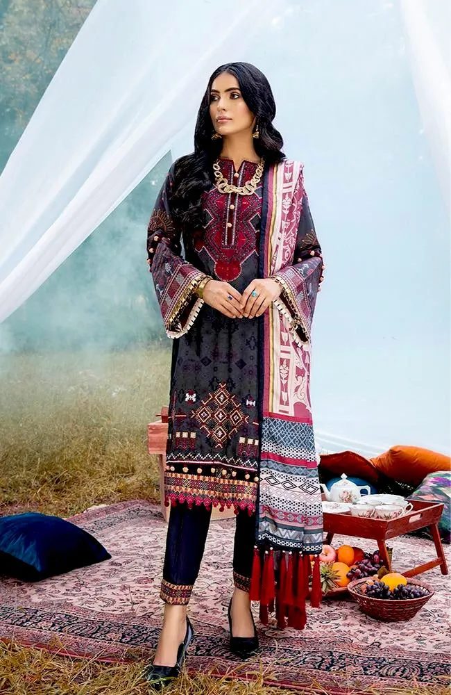 Al Zohaib Wintry Breeze Embroidered Winter Collection with Shawl – WB21-07