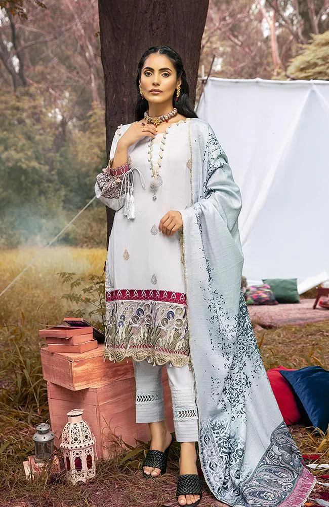 Al Zohaib Wintry Breeze Embroidered Winter Collection with Shawl – WB21-09