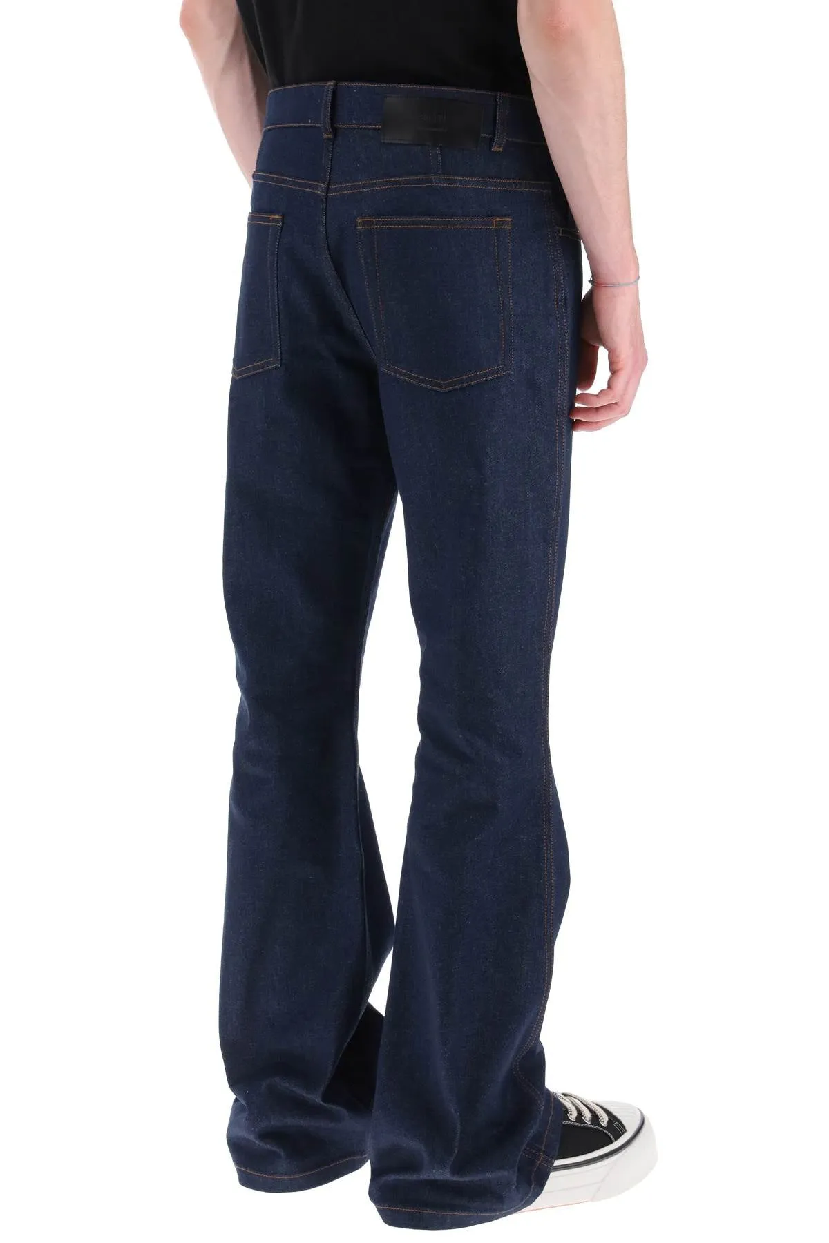 Ami paris flared jeans with dark wash