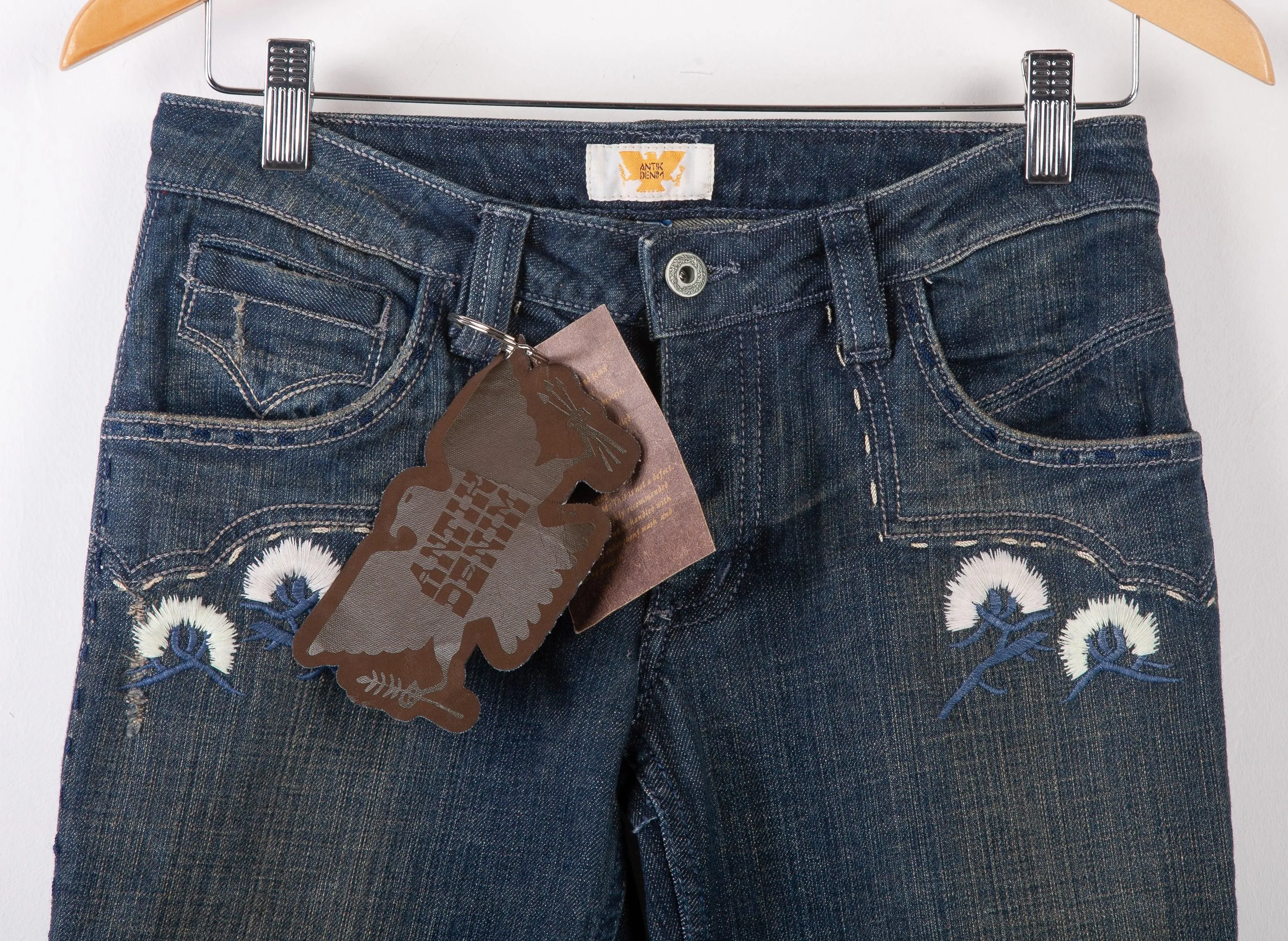 Antik Denim Jeans Flowers, Eagle and Tribal Embroidery BNWT UK 10/12 (Antik 26)