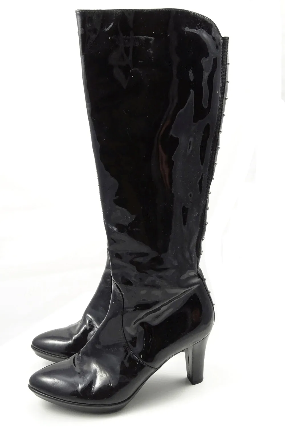 Aquatalia Patent Leather Knee High Boots