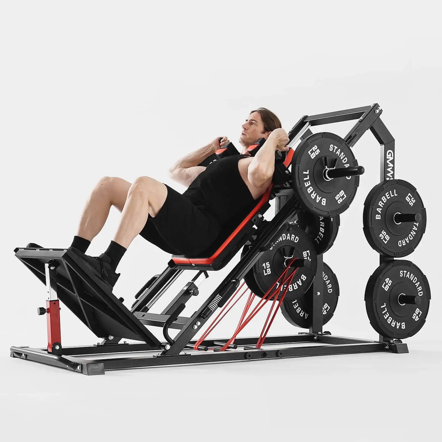 Arete™ 3-In-1 Leg Press Hack Squat Machine With Calf Block