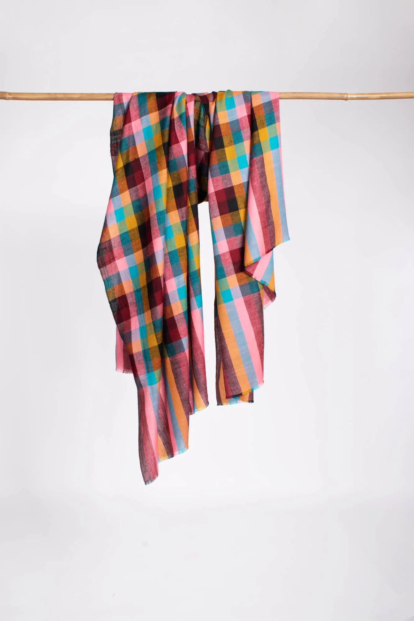 Artisan Crafted Multicolor Kashmiri Pure Pashmina Shawl  - DORSET