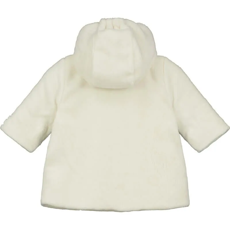 Baby Boys Axel Fleece Ivory Jacket with Teddy