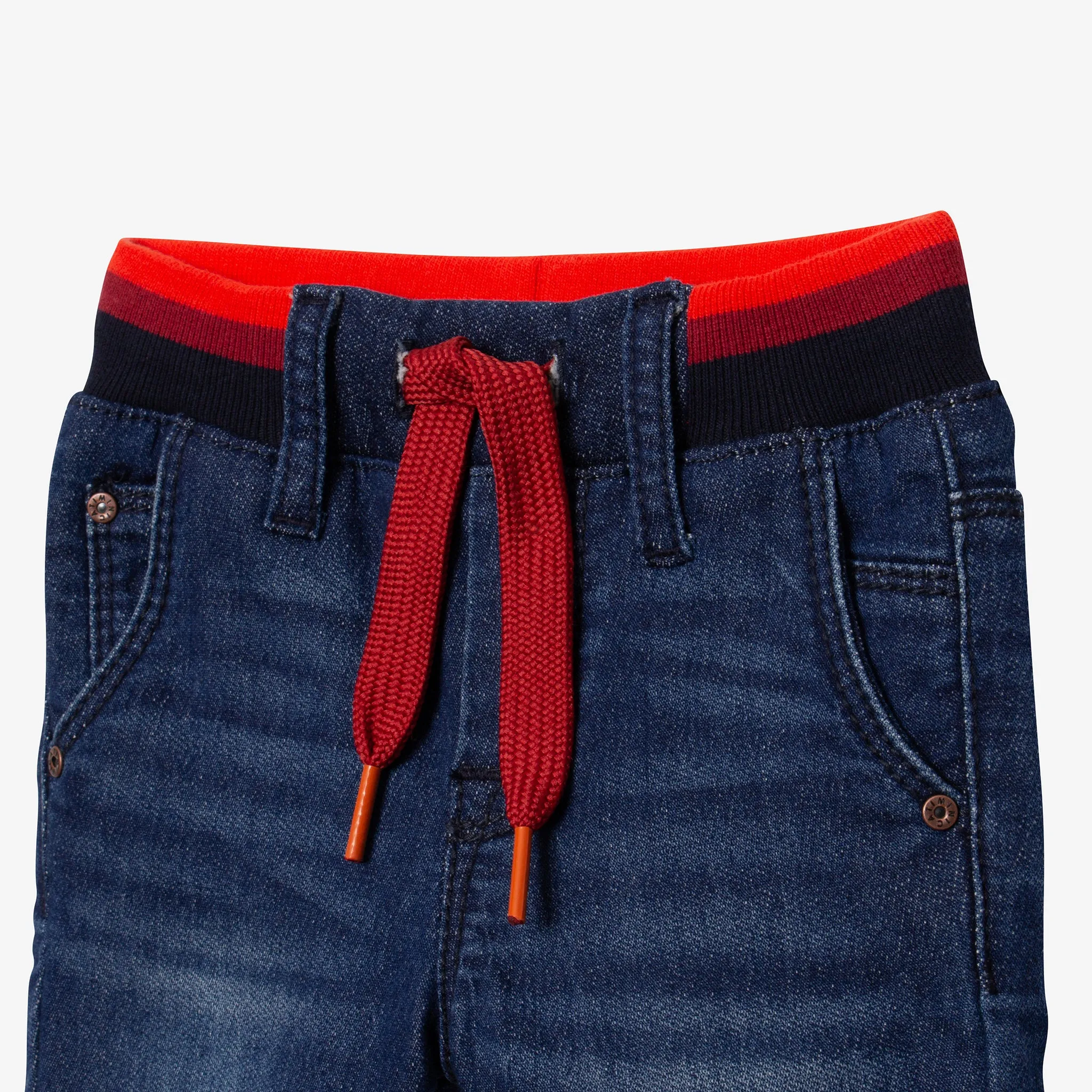 Baby boys' denim pull-on jeans