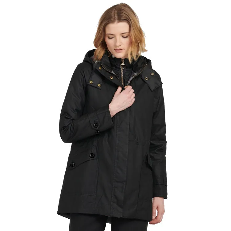 Barbour Ladies Cannich Wax Jacket - Black/Modern