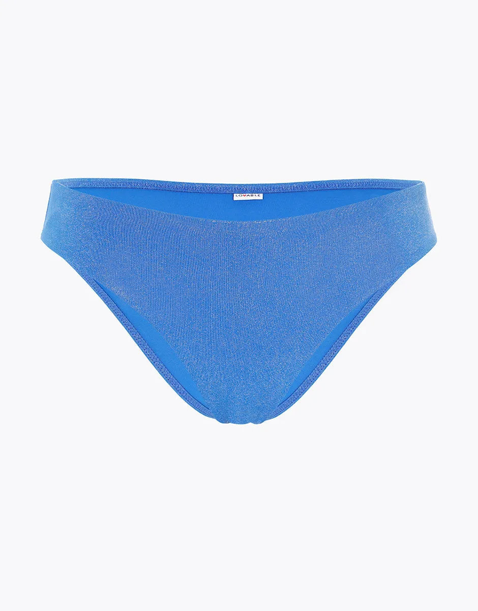 Bas de bikini midi bleu roi