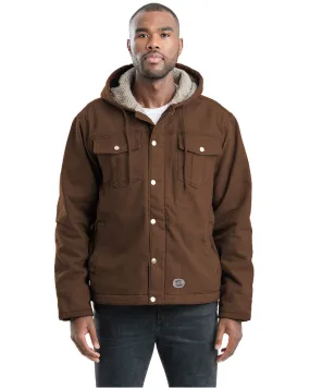 Berne Men's Vintage Washed Sherpa-Lined Hooded Jacket HJ57