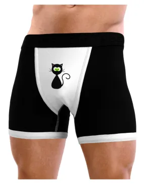 Black Cat Halloween Mens Boxer Brief Underwear