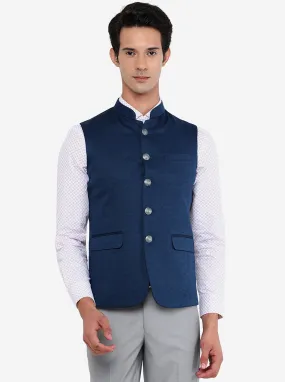 Blue Bandhgala Jacket | JB Studio