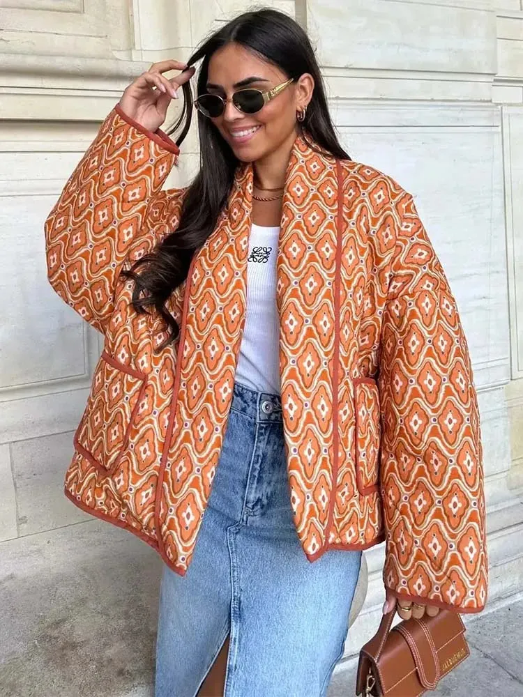 Bohemian Quilted Open Coat