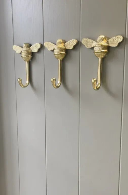 Brass bee Coat Hook - Brass Finish