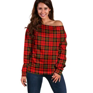 Brodie Modern Tartan Off Shoulder Women Sweater