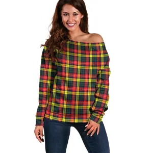 Buchanan Modern Tartan Off Shoulder Women Sweater