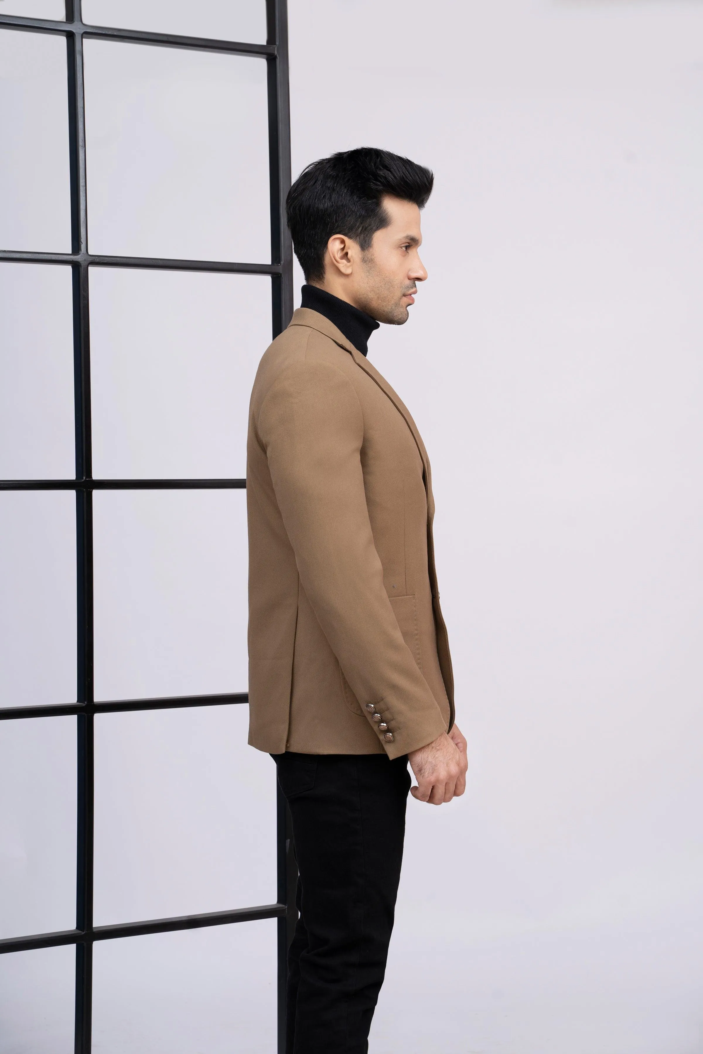 CASUAL COAT SLIM FIT KHAKI