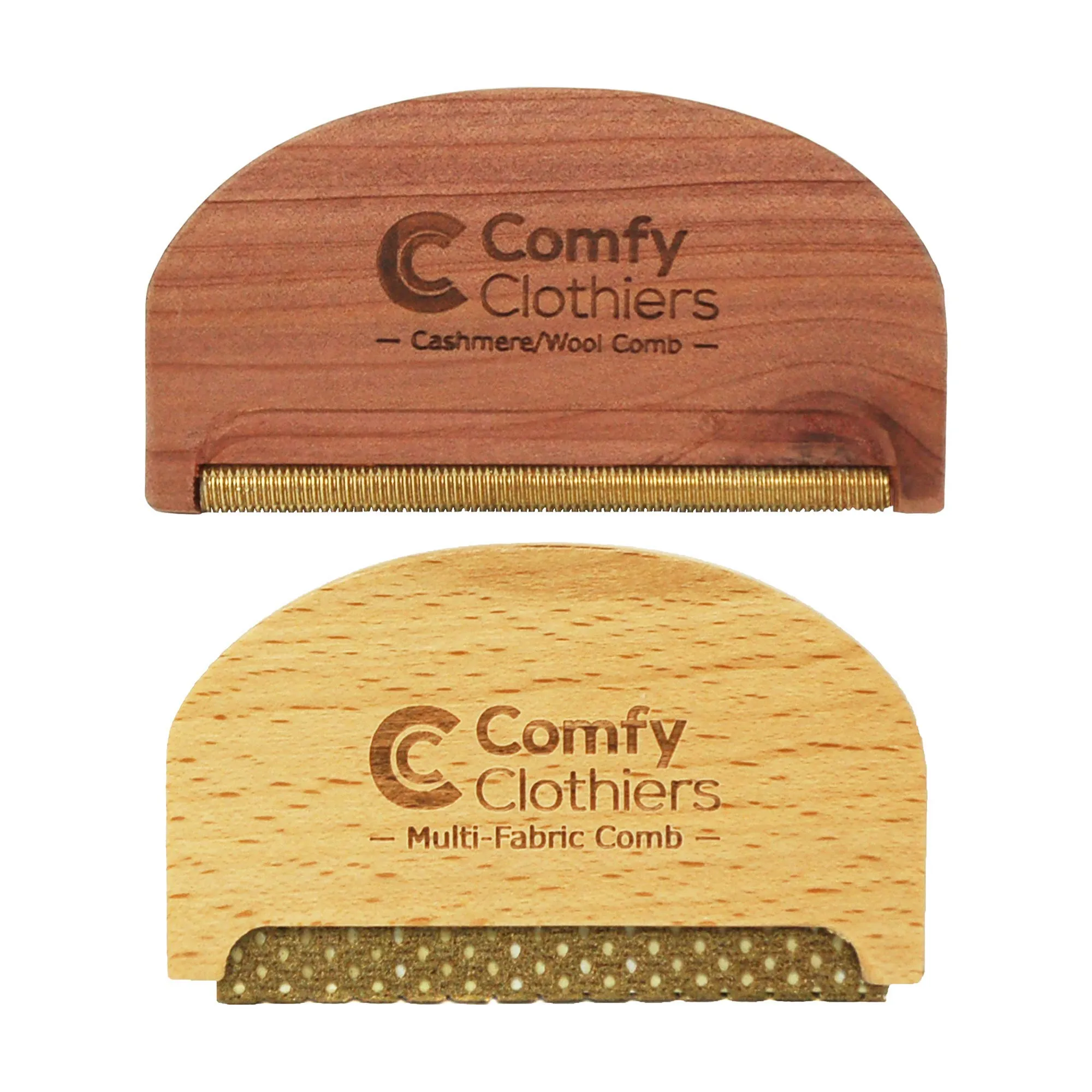 Cedar Wood Cashmere Comb & Beech Wood Sweater Shaver Comb Combo Pack