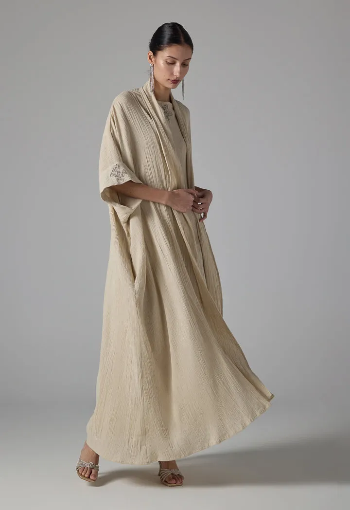 Choice Solid Stitch Maxi Abaya - Ramadan Style Beige