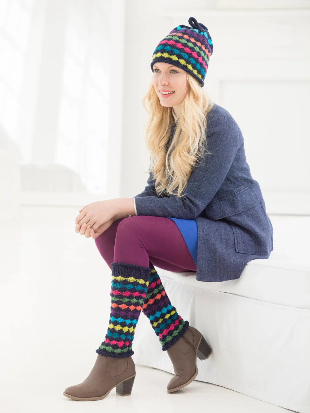 Colorwork Leg Warmers And Hat (Knit)