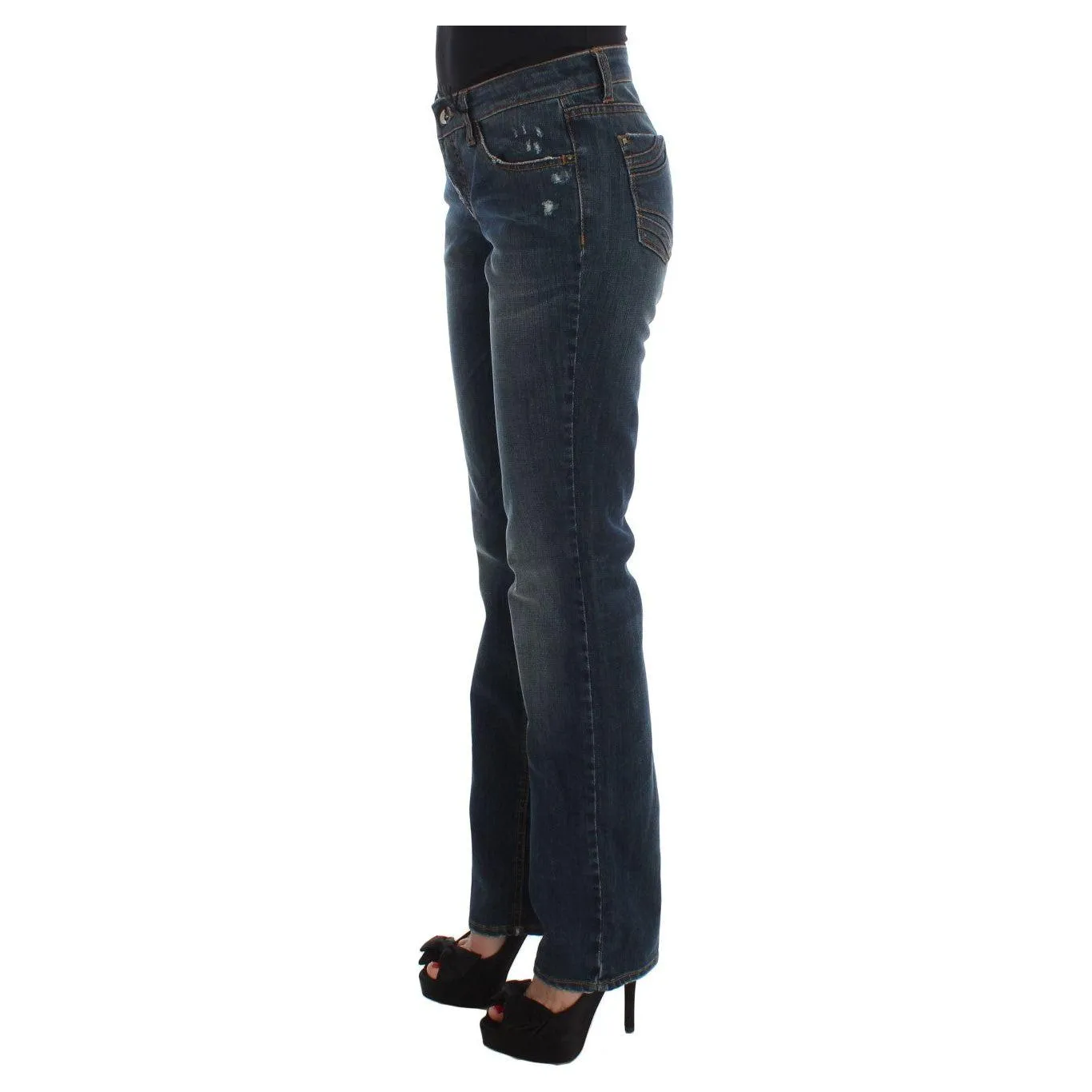 Costume National Chic Blue Regular Fit Designer Jeans