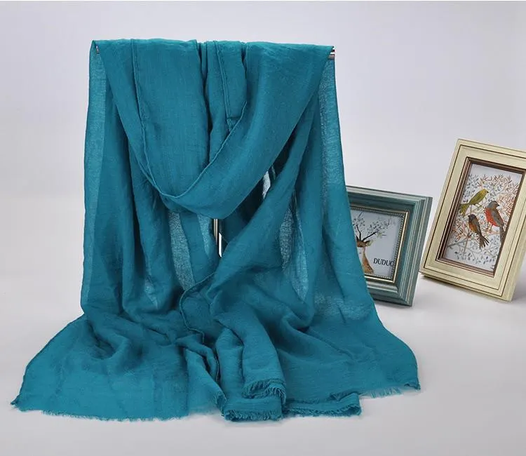 Cotton Linen Vintage Long Shawl Women Scarf Fashion Accessories E1401A