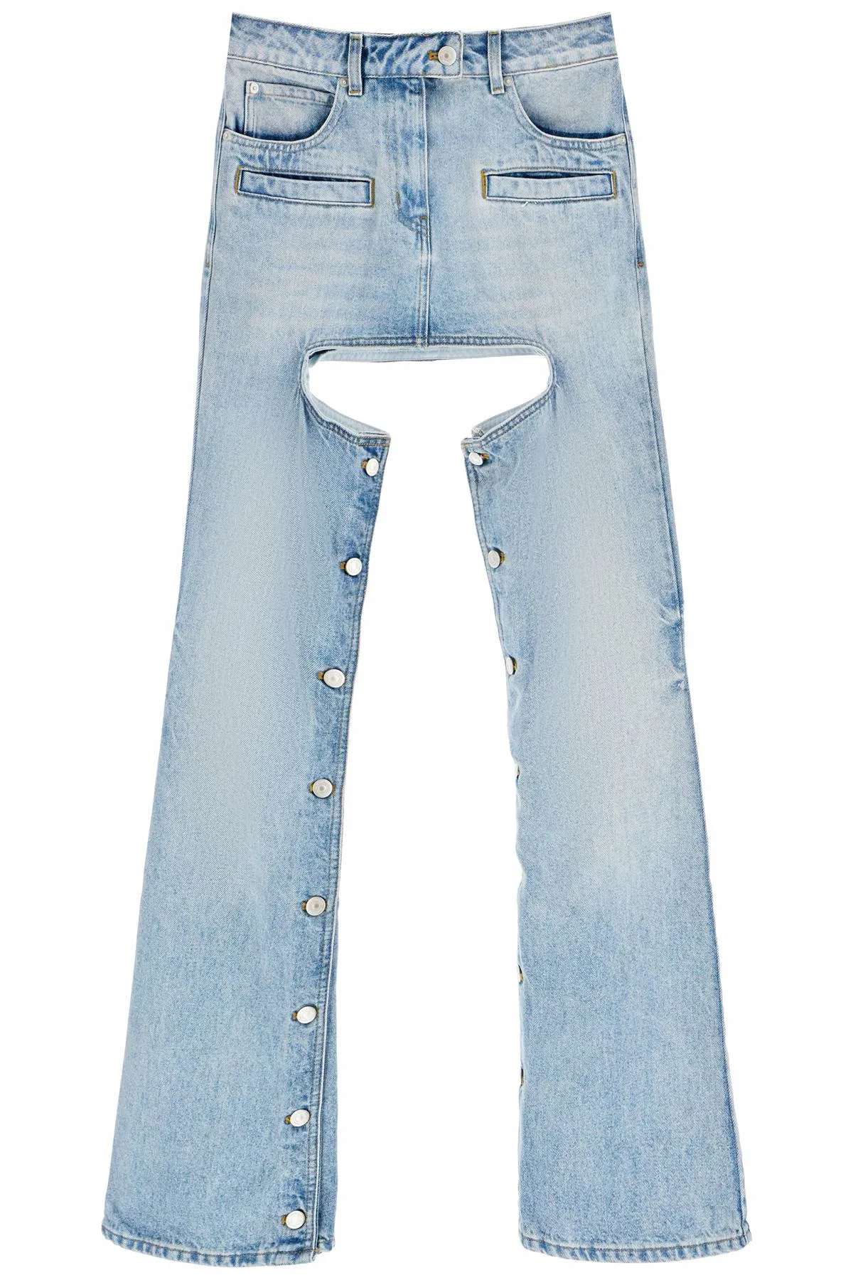 Courreges 'chaps' jeans with cut-out