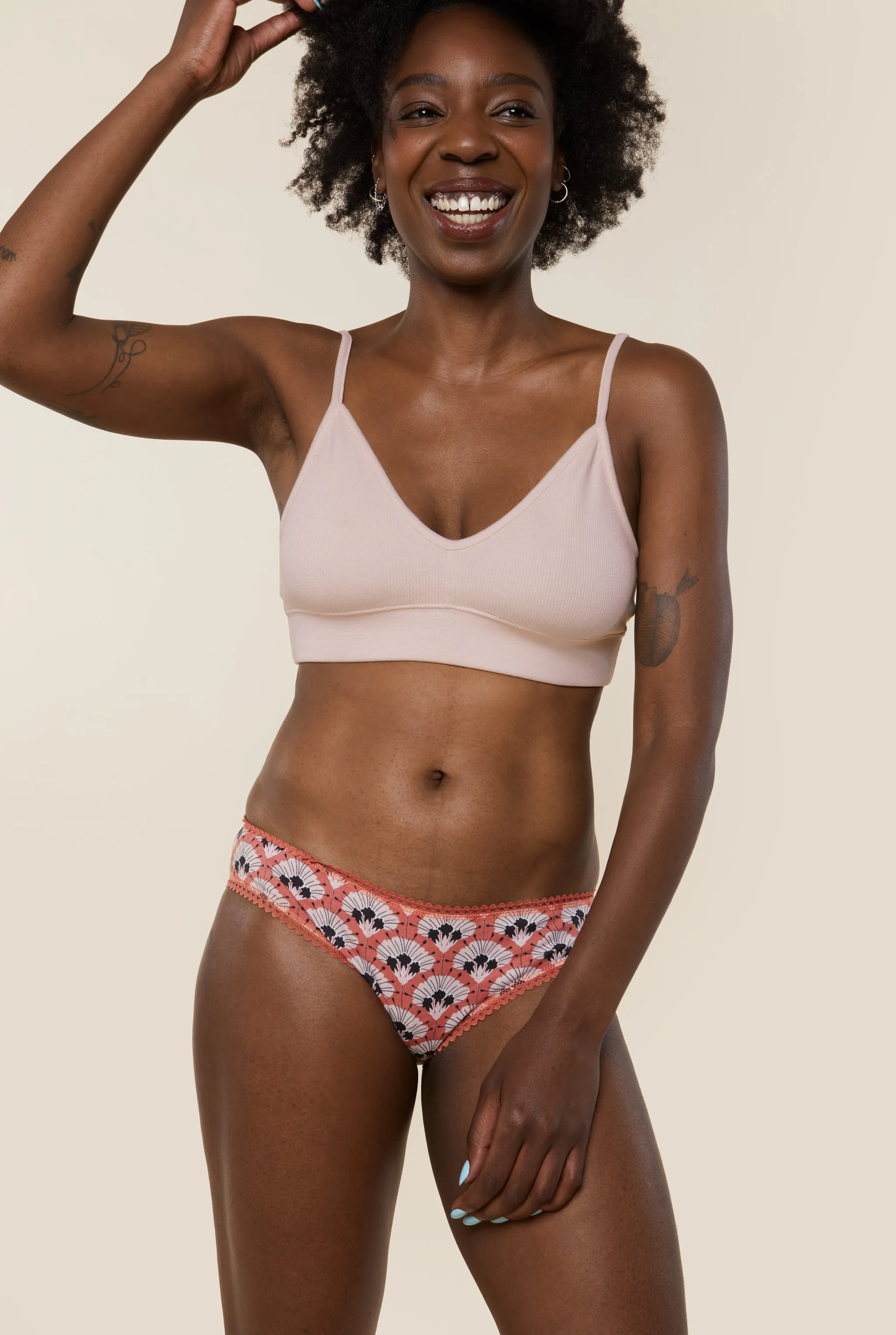 Culotte Coton BIO - Fleur de Paon Terracotta