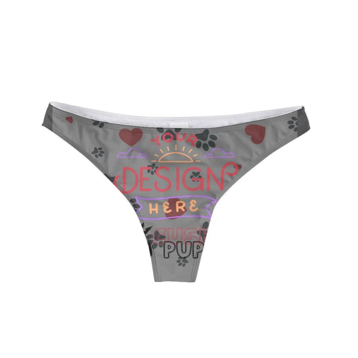 Custom Panty - Personalised Thong, Custom Underwear with Face by Cushy Pups