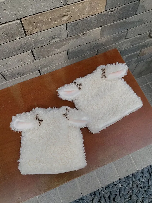 Cute lamb fluffy leg warmers