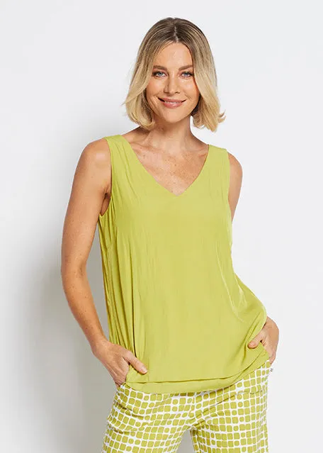 Darty Lustre layered tank in Citrus