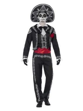 Deluxe Day of the Dead Senor Bones Halloween Costume