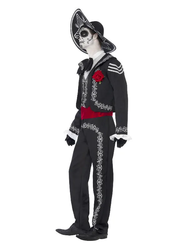 Deluxe Day of the Dead Senor Bones Halloween Costume