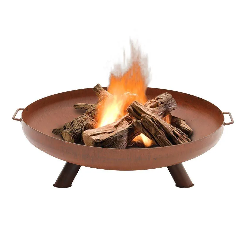 Diameter 120cm Steel Wood Burning Outdoor Fire Pit Circular Tube Leg