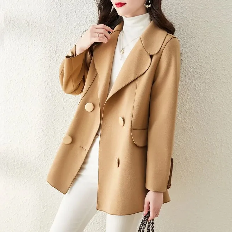 Double-Breasted Loose Fit Casual Versatile Car Coat