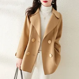 Double-Breasted Loose Fit Casual Versatile Car Coat