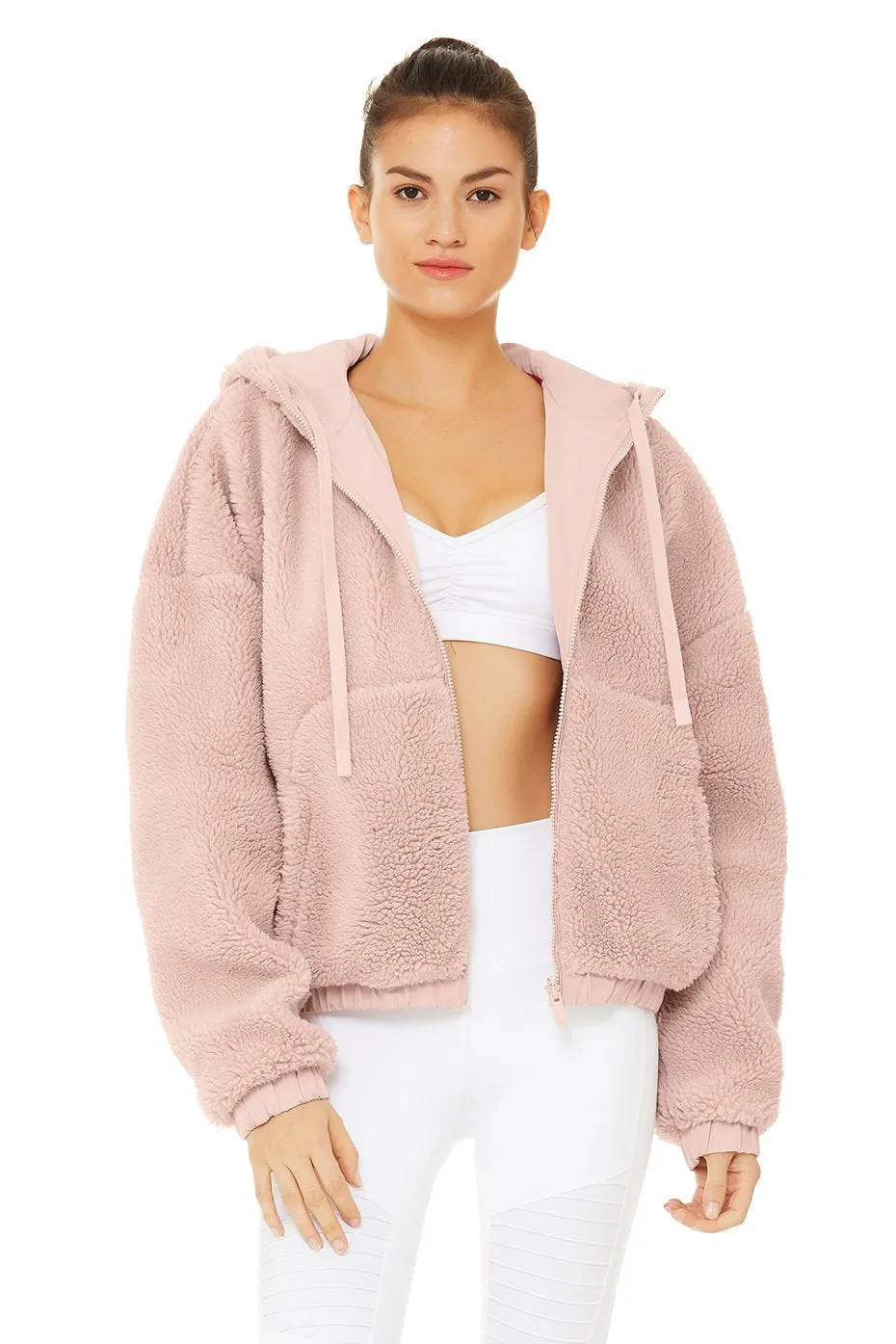 Duality Reversible Sherpa Jacket - Pale Mauve/Scarlet