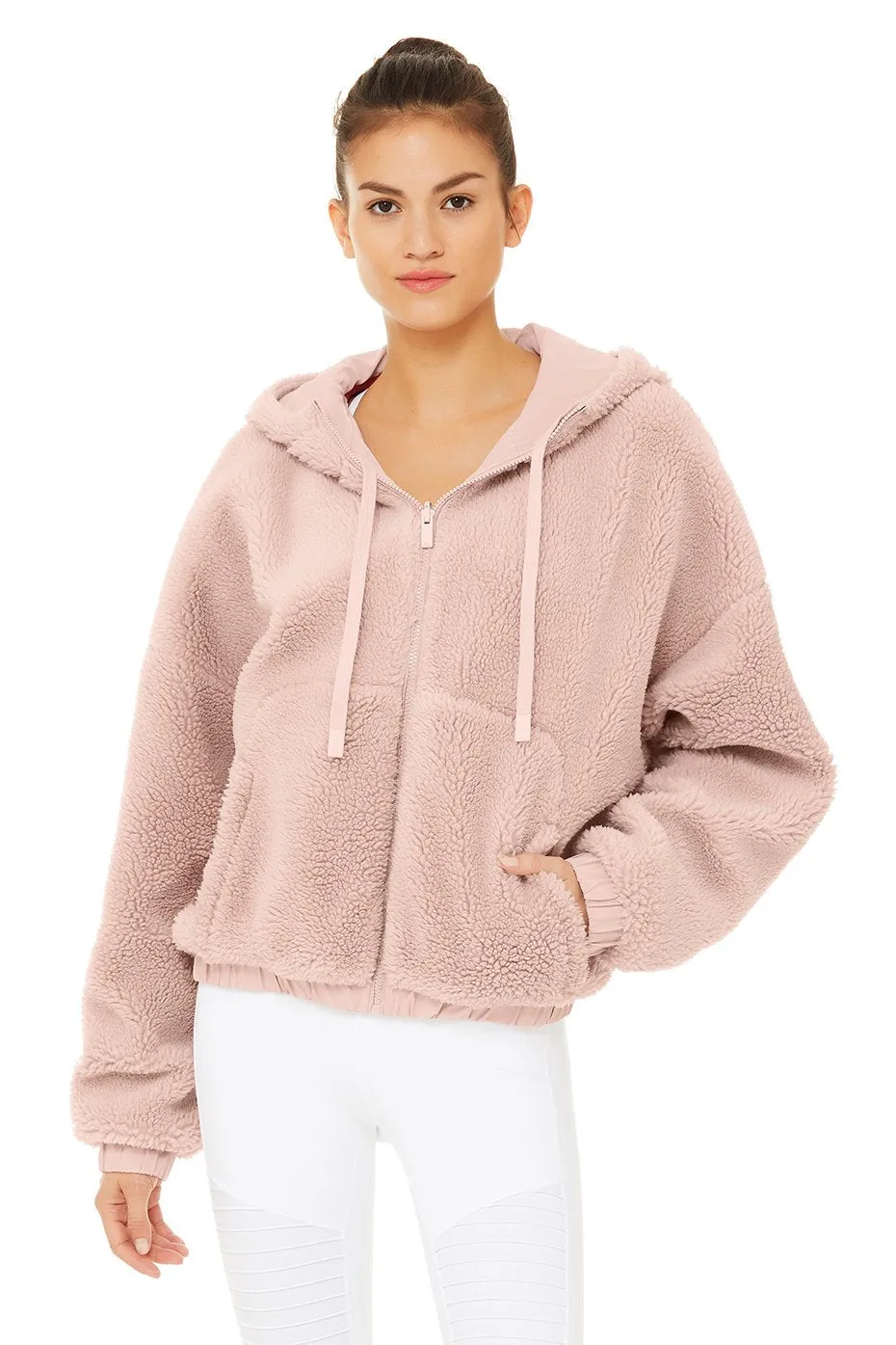 Duality Reversible Sherpa Jacket - Pale Mauve/Scarlet