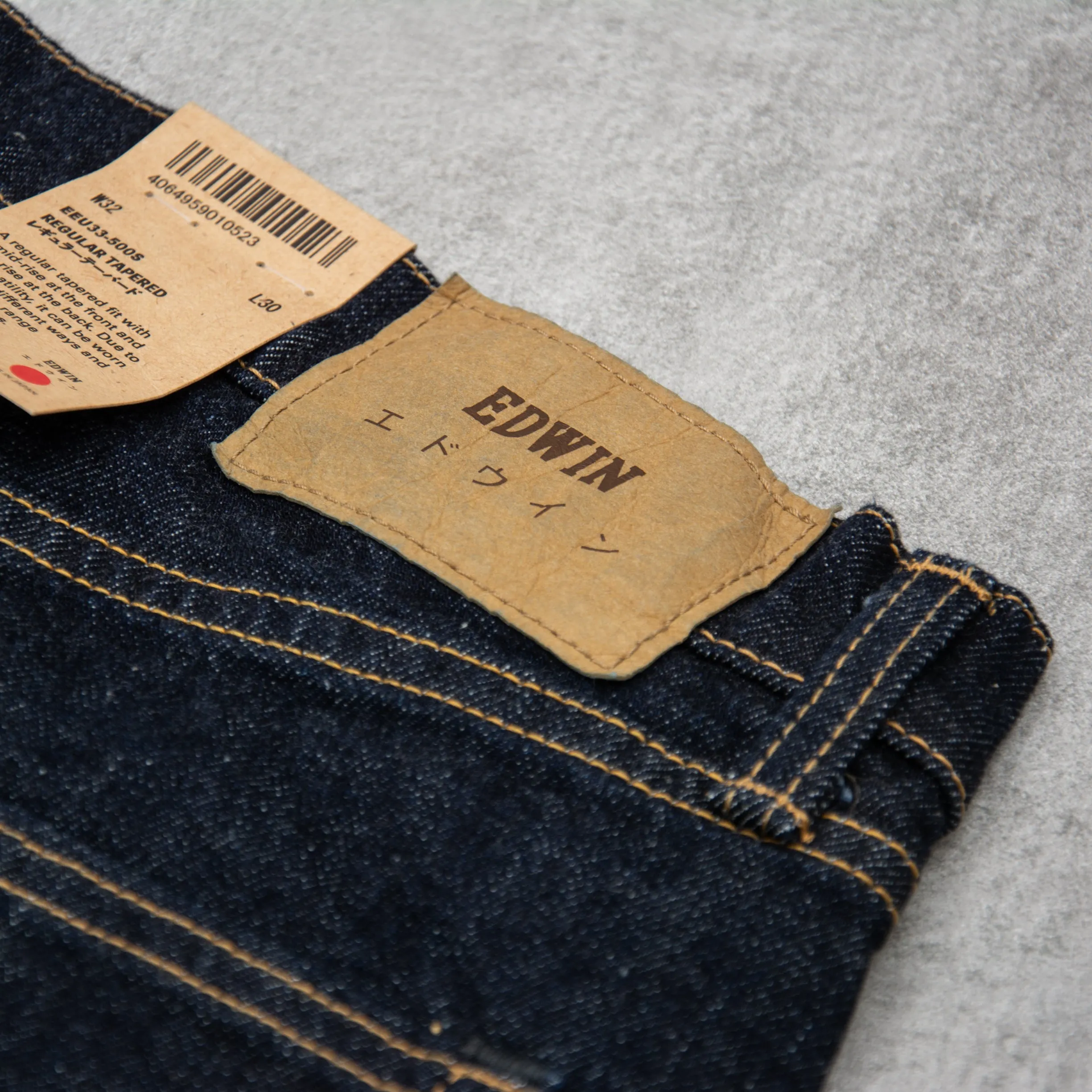 Edwin Regular Tapered Jeans Kaihara Stretch - Pure Indigo Blue Rinse