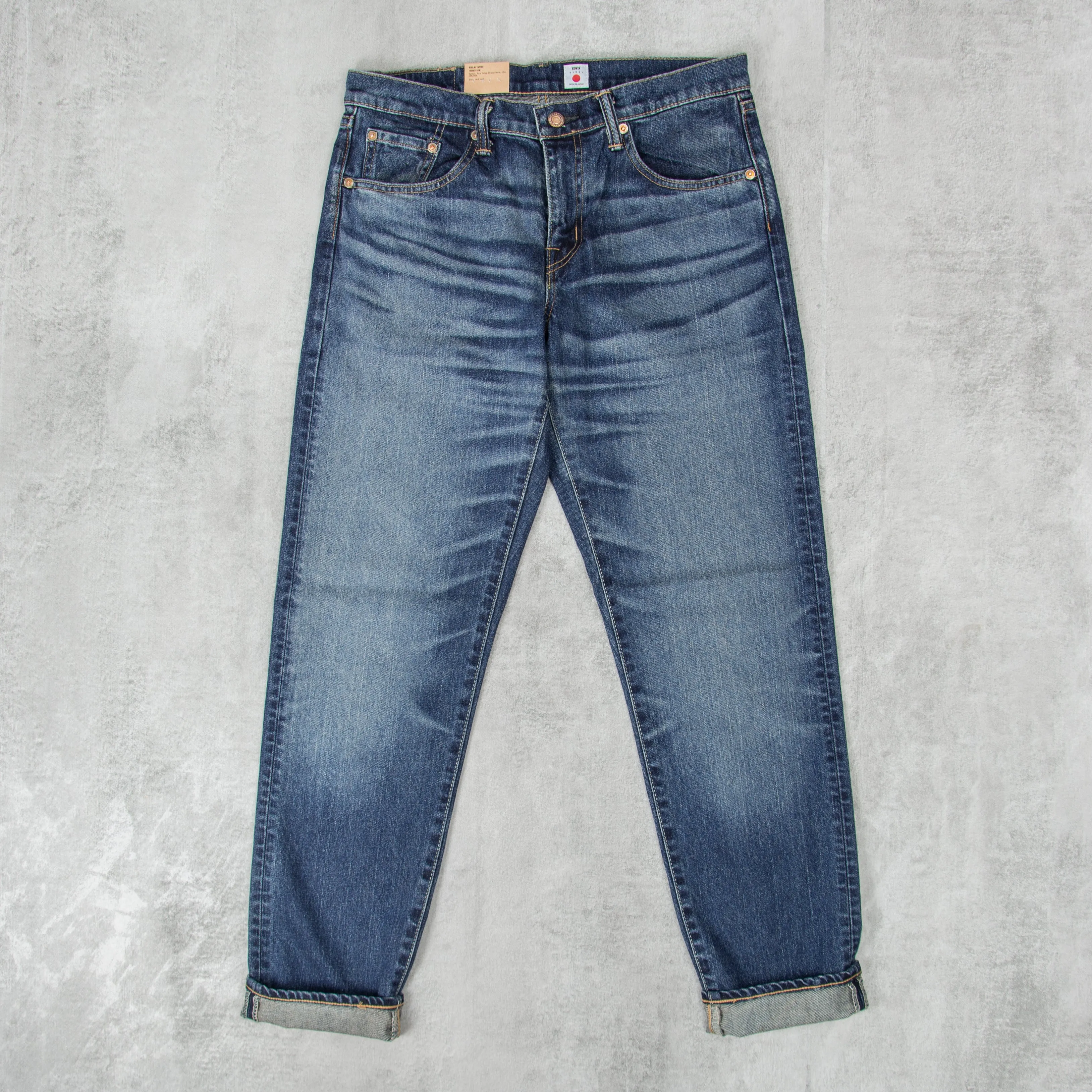 Edwin Regular Tapered Jeans Kaihara Stretch - Pure Indigo Dark Used