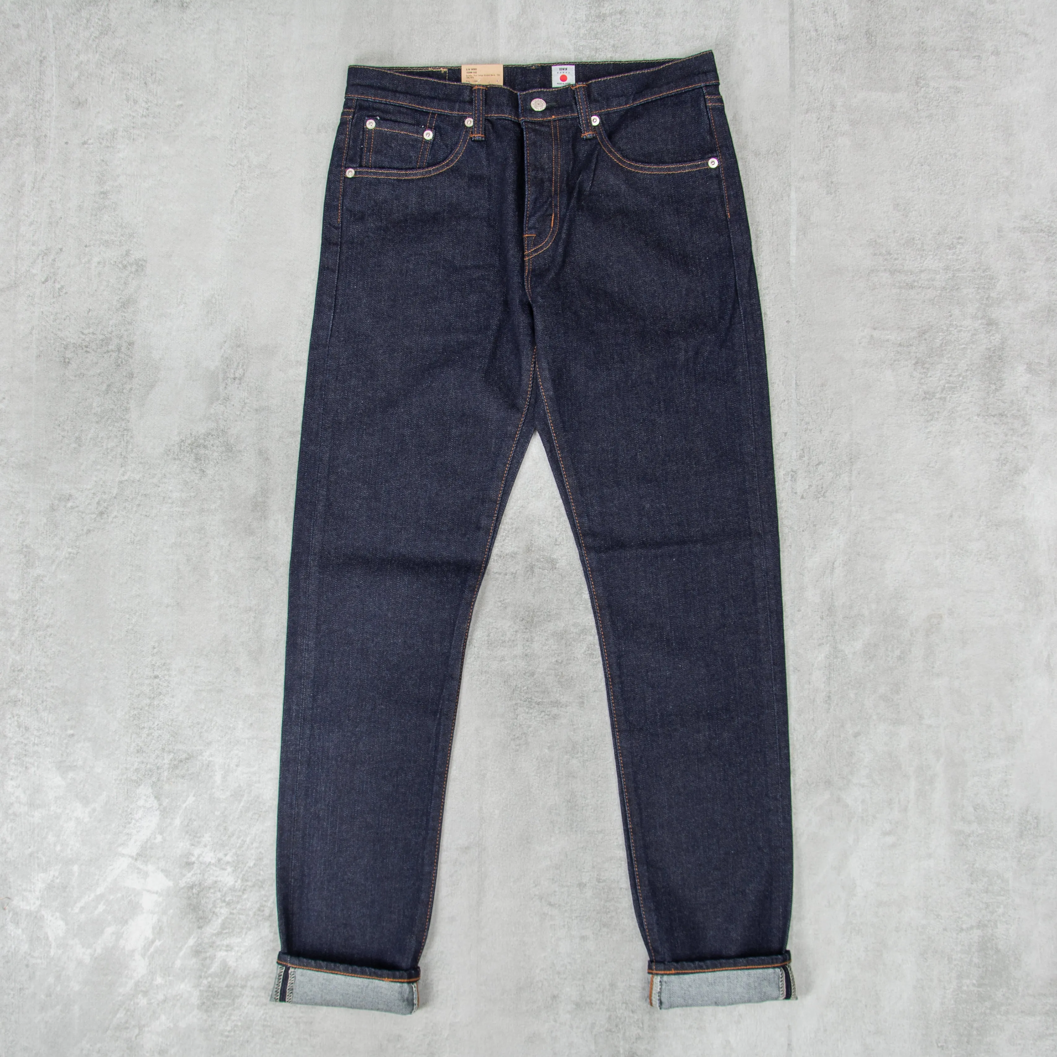 Edwin Slim Tapered Jeans Kaihara Stretch - Pure Indigo Blue Rinse