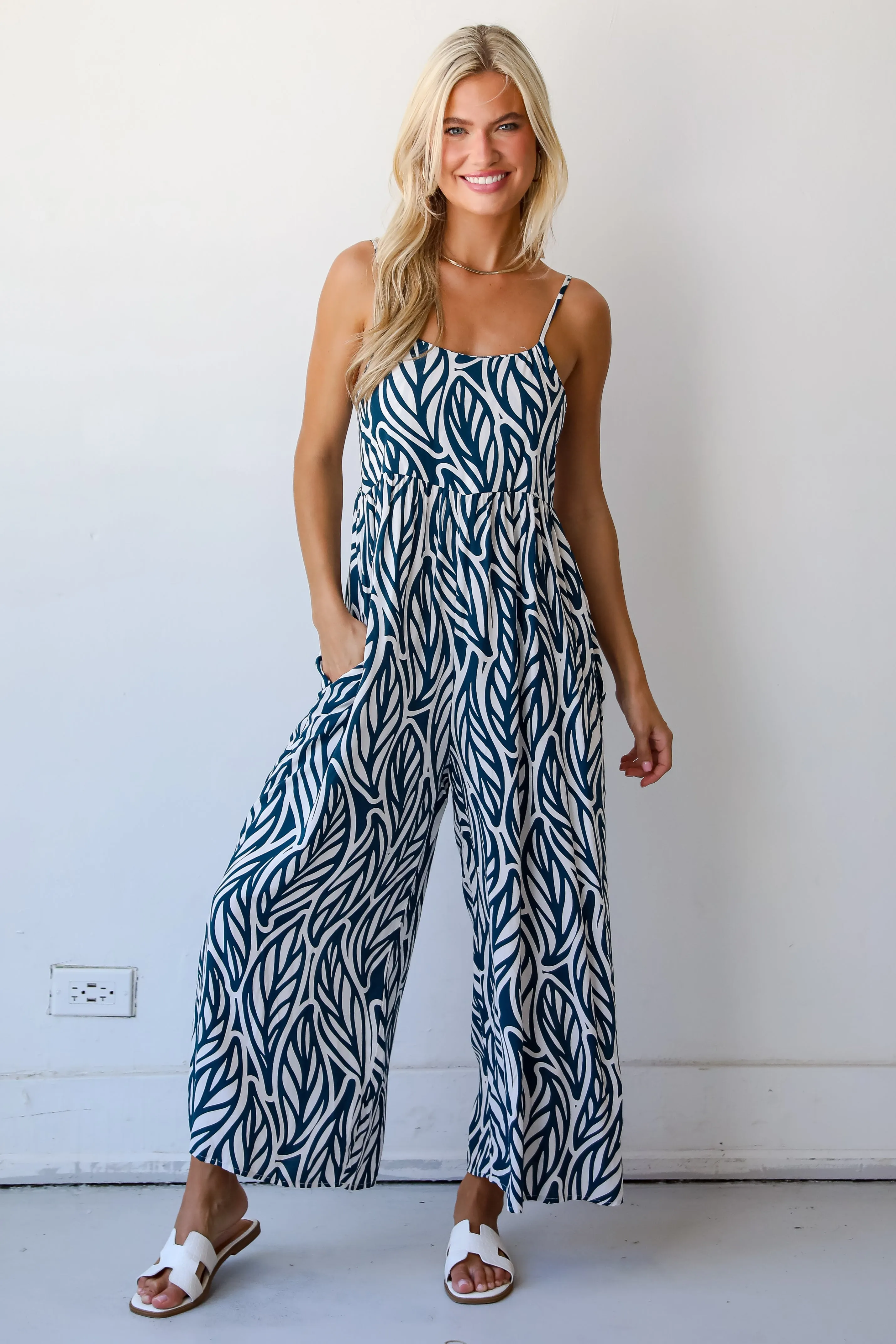 FINAL SALE - Sweet Feeling Teal Jumpsuit