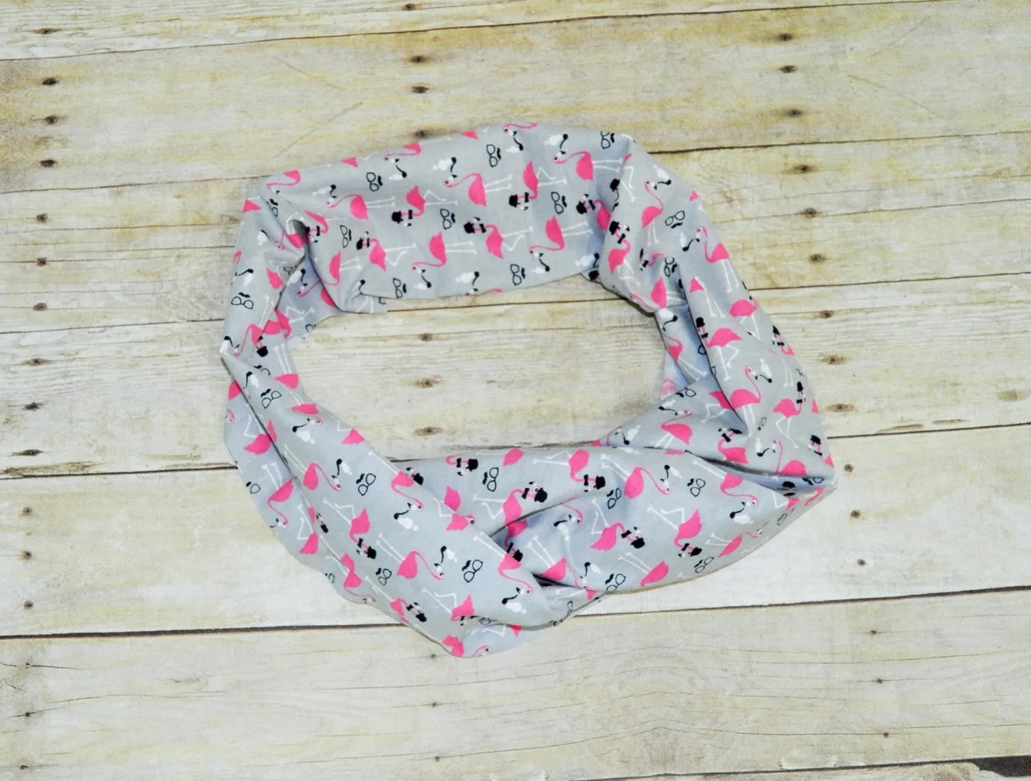 flamingo infinity scarf, flamingo scarf, soft baby scarf, trendy baby scarf,  unisex baby scarf, mini infinity scarf, child loop scarf