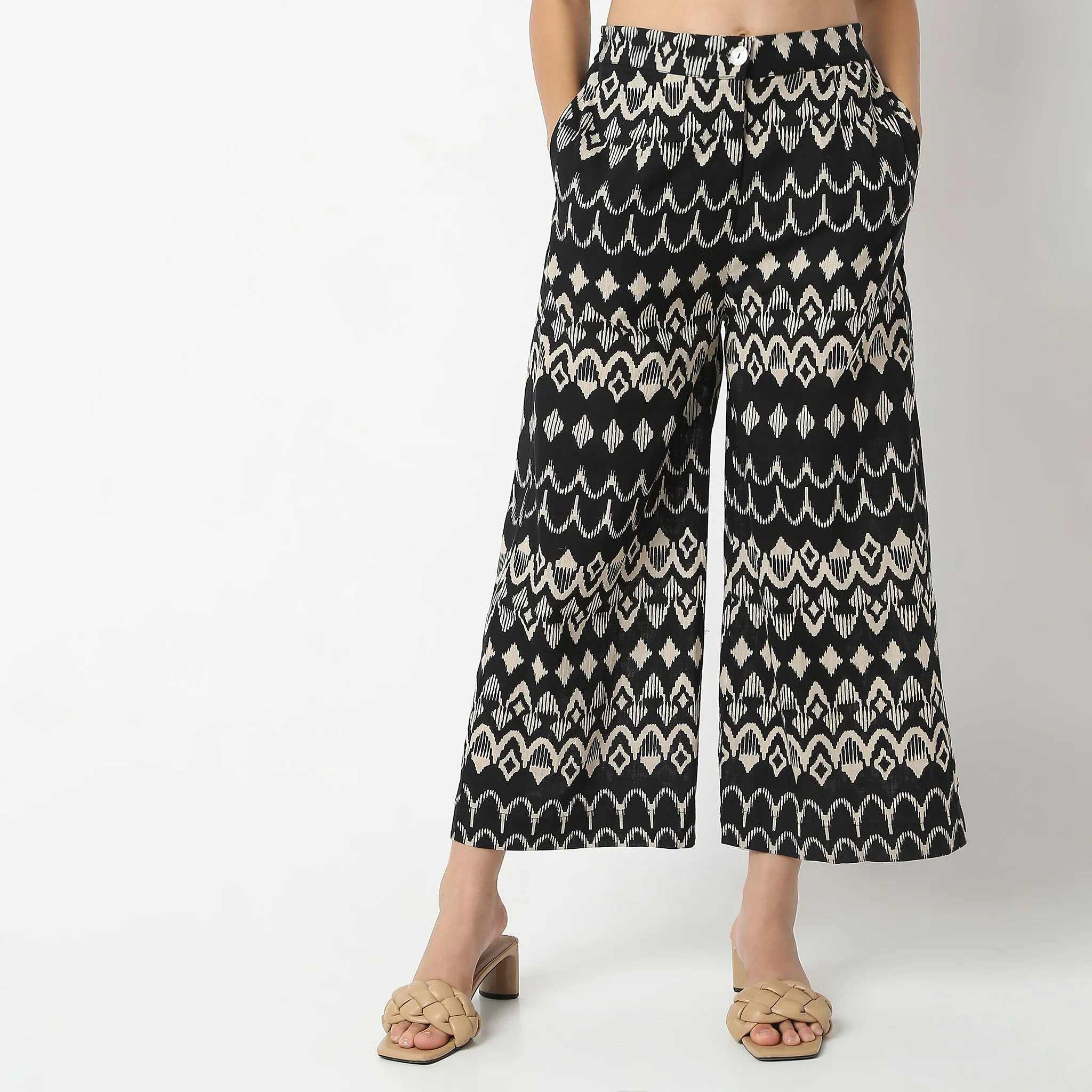 Flare Fit Printed Ankle Length Culottes