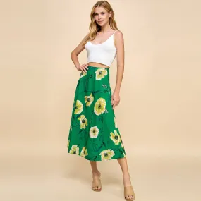 Floral Printed A Line Skirt