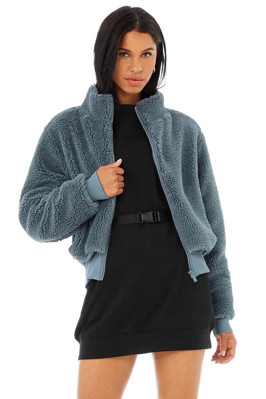 Foxy Sherpa Jacket - Steel Blue