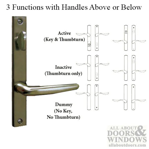 G-U Torino Handle and 30mm Plate Series, Zamac, Inactive, Thumbturn Only (Handles DO Move), Choose Color