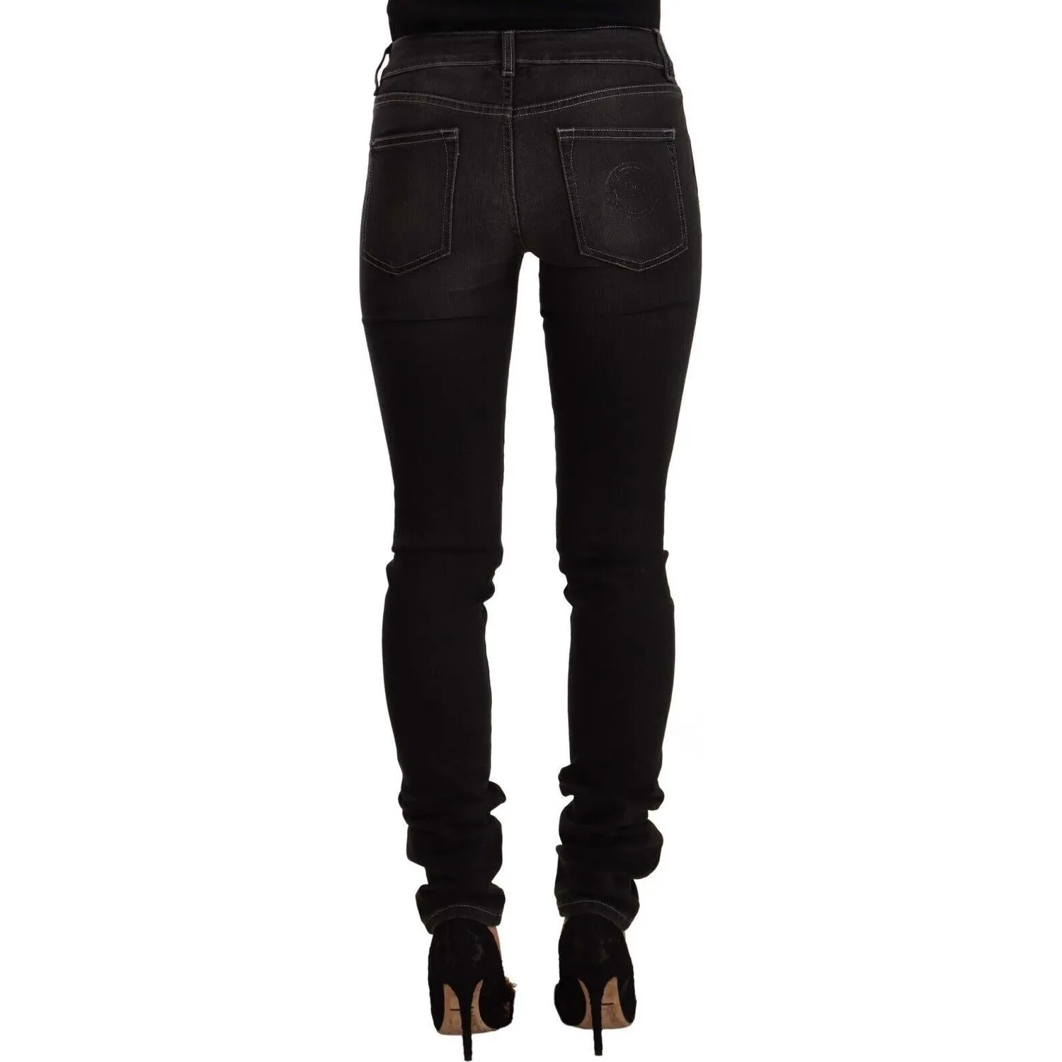 GF Ferre Chic Slim-Fit Black Washed Jeans