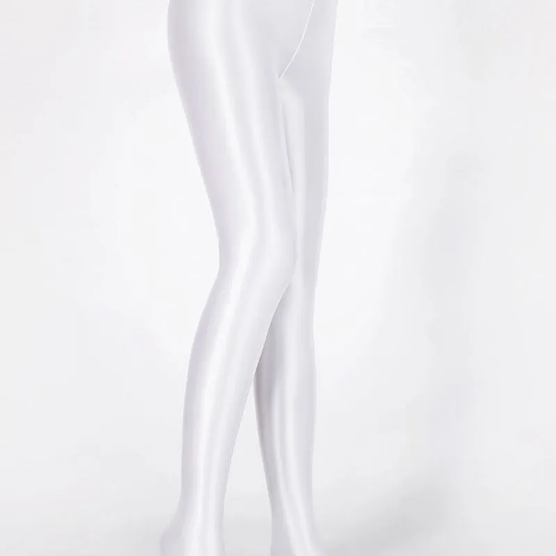 Glossy Luster Leggings For Womens Outer Wear Thin Silky Fit Color Tights Tights